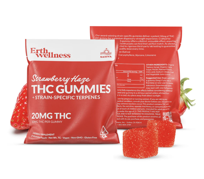 Erth Wellness 2ct Gummies / Strawberry Haze